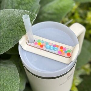 Colorful Dot Customized Stanley Name Tag